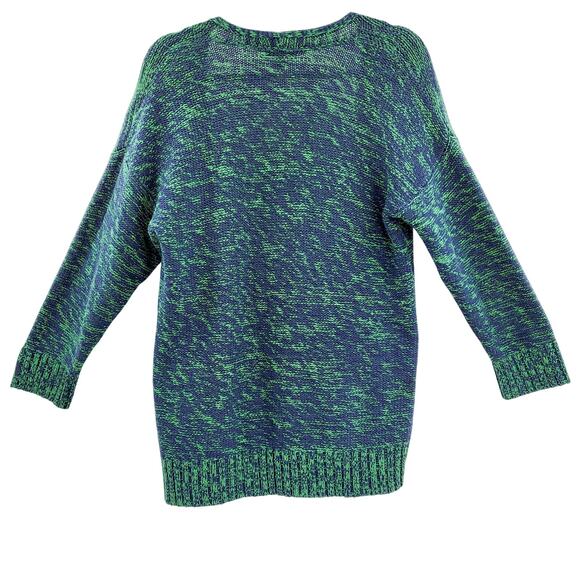 Spense Knits Green & Blue Long-sleeve Open Front Pockets Cardigan Women’s Sz M - Picture 2 of 7